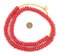 TheBeadChest Ashanti Fair Trade Glass Saucer Beads - African Tribal Ethnic Disk Rondelle Spacers (Crimson Red)